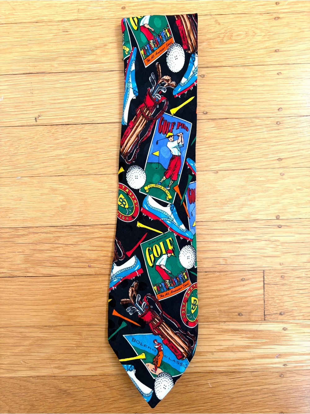 Vintage Retro Golf Tie silk
